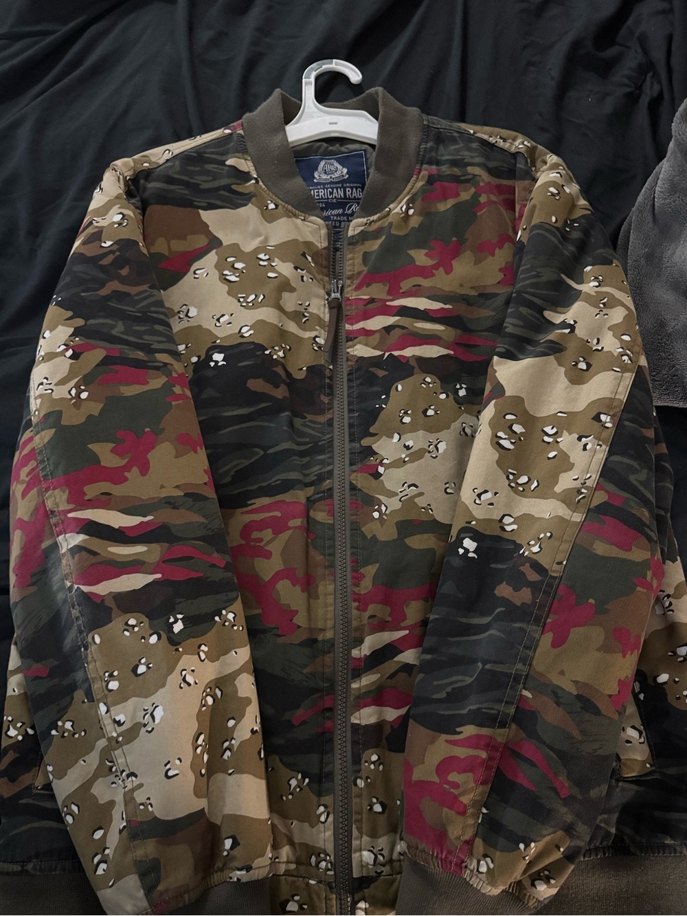 American Rag Men's Camo Bomber Jacket - Multicolor